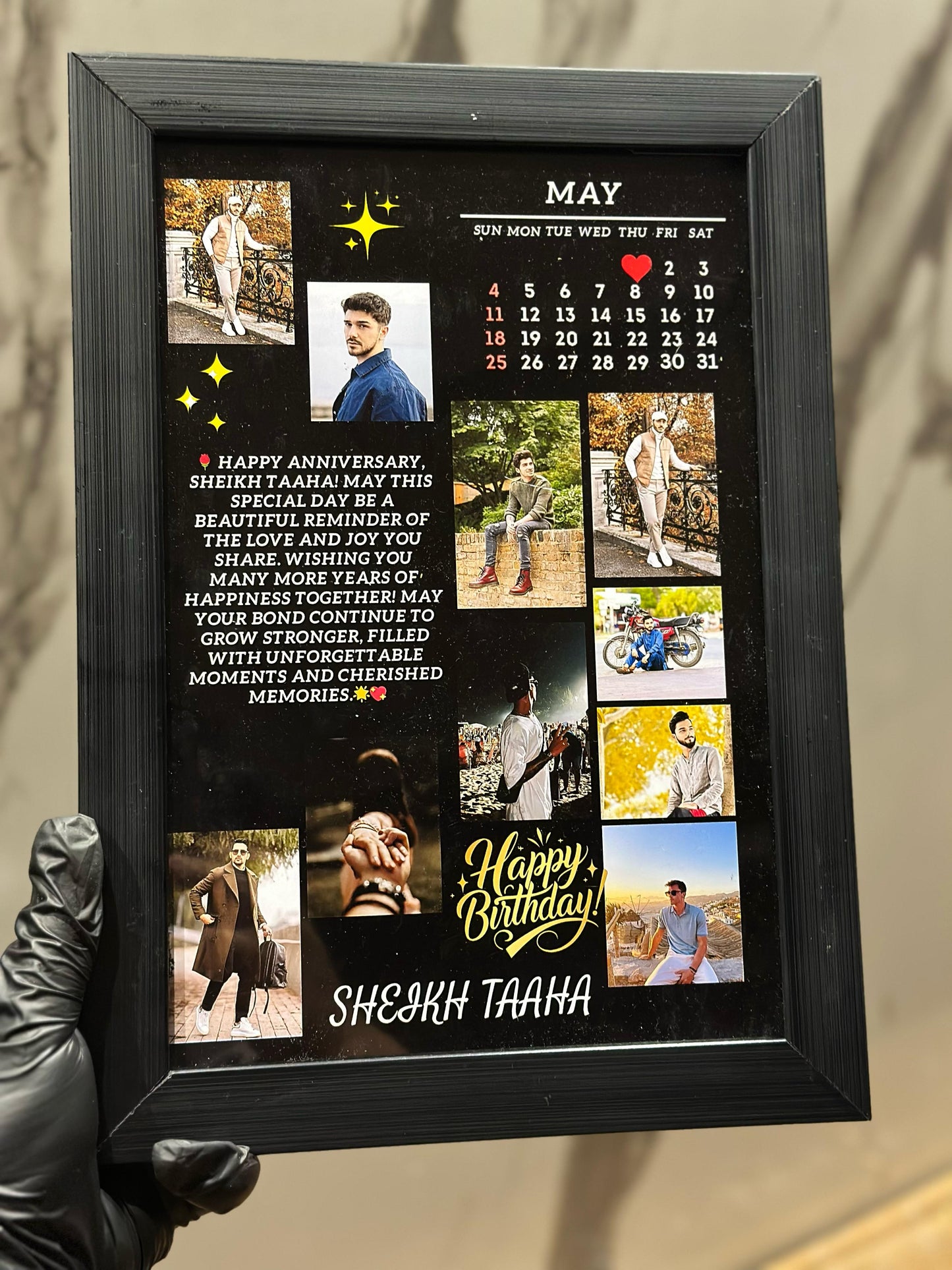 cusotmize birthday frame