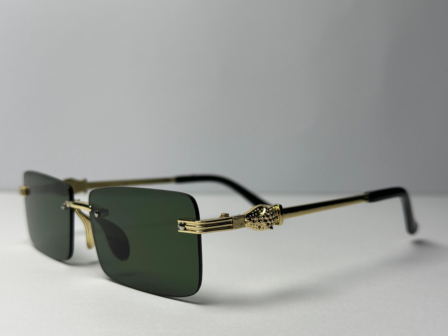 KARAN AUJLA STYLE RIMLESS GLASSES GREEN SHADE