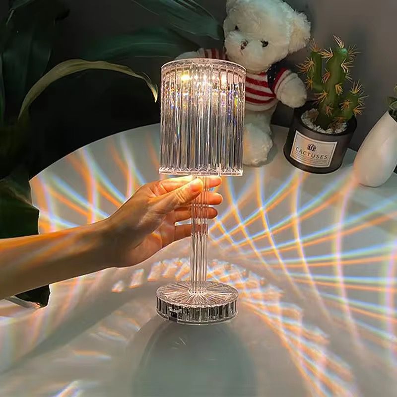 Luxury Crystal Diamond Table Lamp – Rechargeable LED Touch Lamp