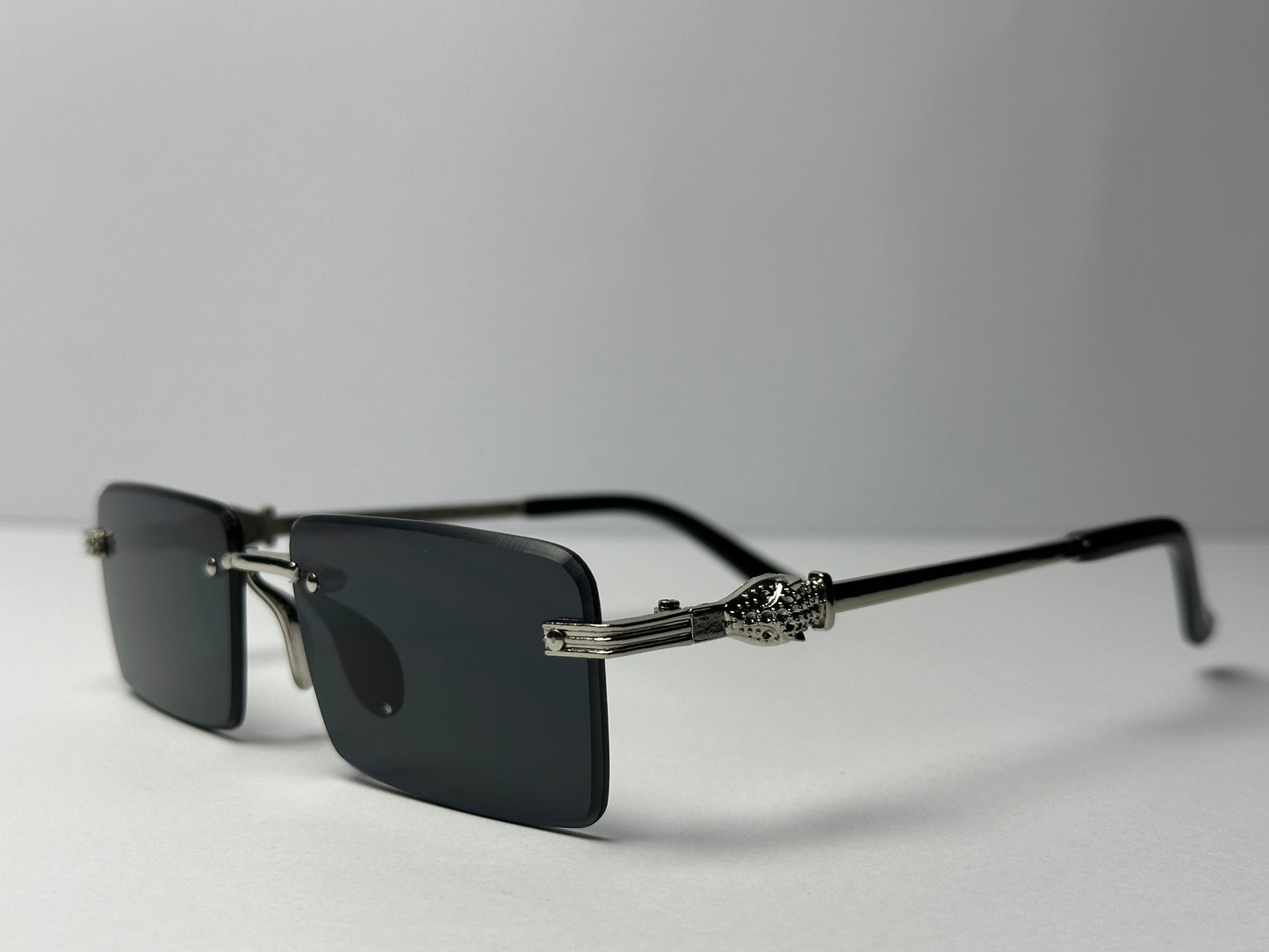 KARAN AUJLA STYLE RIMLESS GLASSES BLUE SHADE