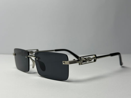 KARAN AUJLA STYLE RIMLESS GLASSES BLUE SHADE