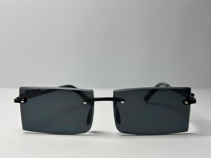 KARAN AUJLA STYLE RIMLESS  GLASSES  BLACK  FRAME