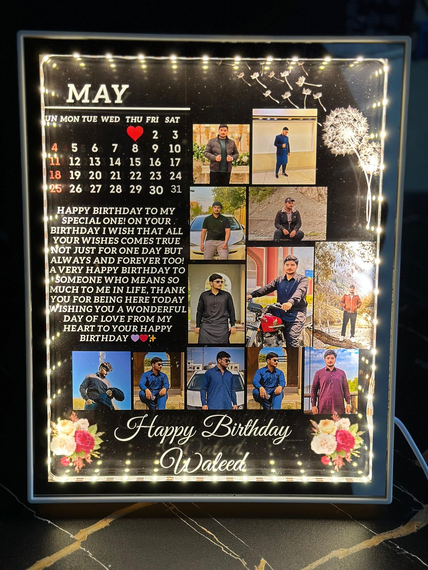 CUSTOMIZE BIRTHDAY LED PHOTO FRAME