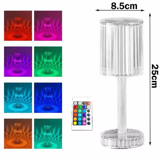 Luxury Crystal Diamond Table Lamp – Rechargeable LED Touch Lamp