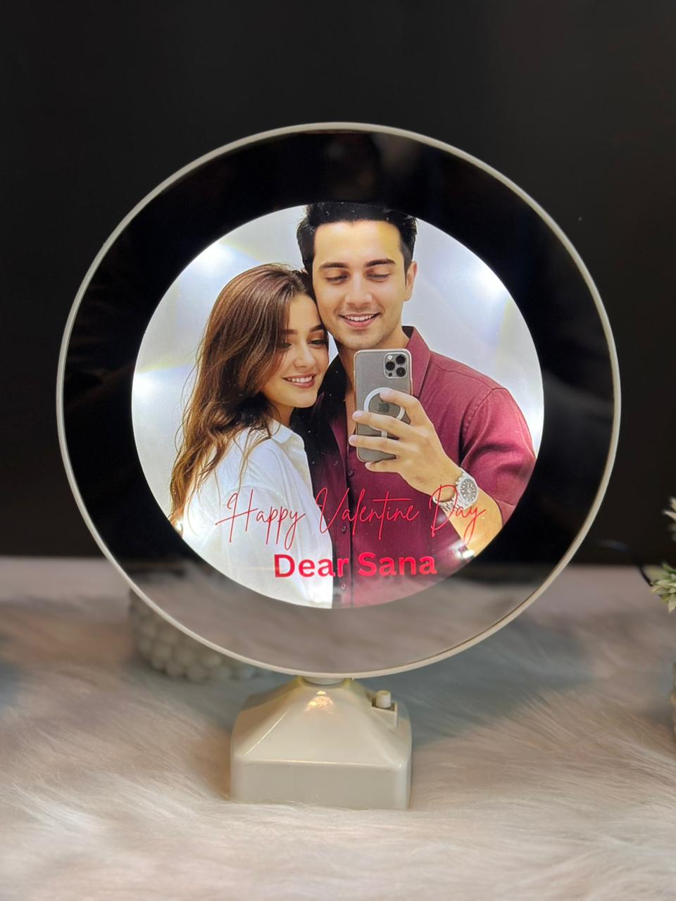 Customize Circle Light Photo Lamp