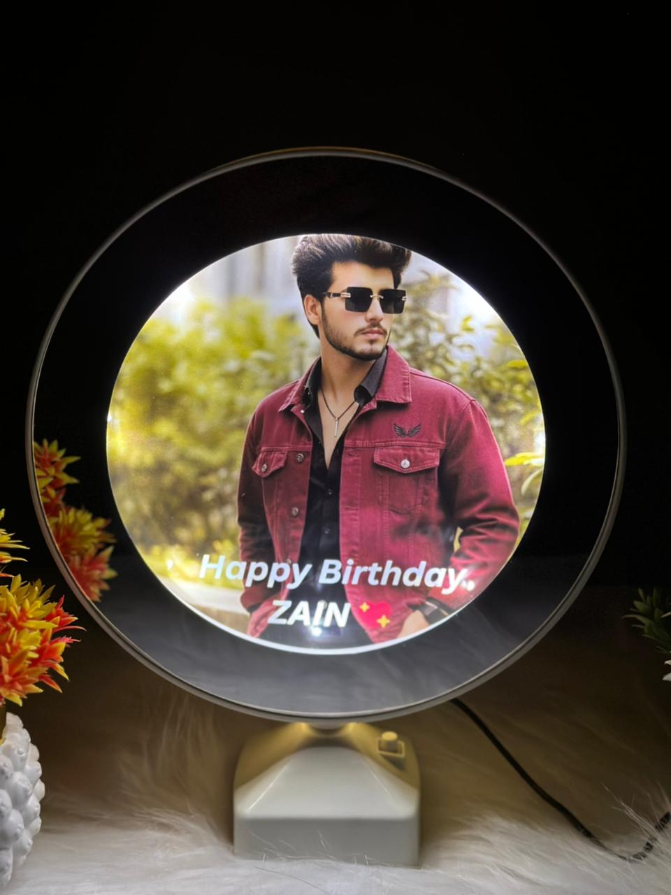 Customize Circle 3D Photo Lamp